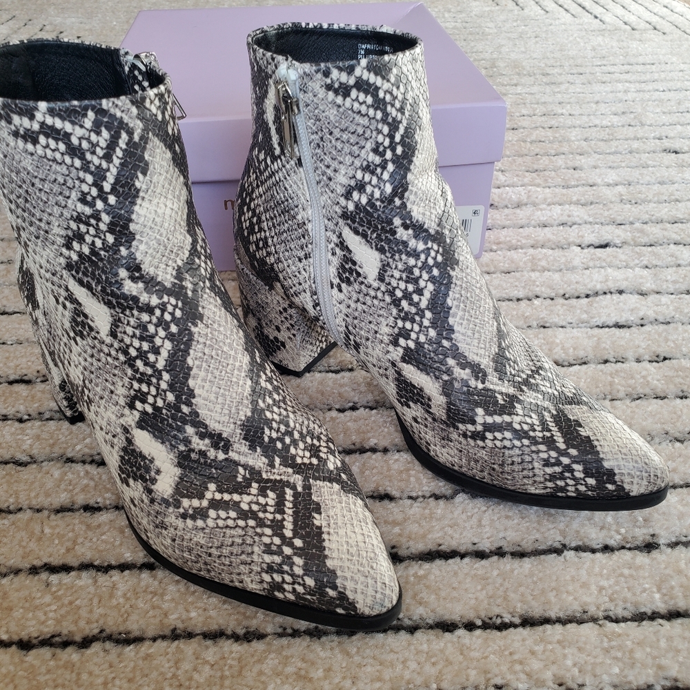 Snakeskin Booties